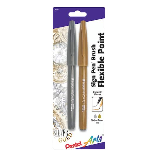 Pentel® Sign Pen® Brush Flexible Point 2 Set | Michaels®